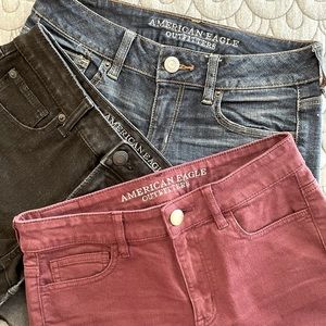 American Eagle Outfitters Shortie Lot of 3 Denim Jean Shorts